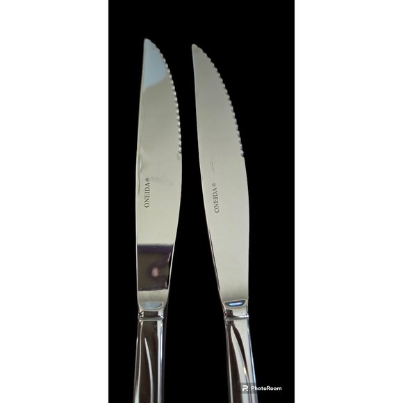 Oneida Flight Reliance Two Dinner & Two Steak Knives Heavy Duty Stainless - Picture 4 of 4